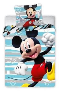 Lenjerie de pat Mickey Mouse (cu dungi) pentru copii