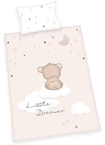 Lenjerie de pat Ursuleț (Little Dreamer) din bumbac organic pentru copii