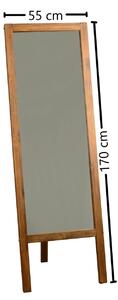 Oglinda de podea Cheval A43, Neostill, 55 x 3.2 x 170 cm, lemn masiv, walnut