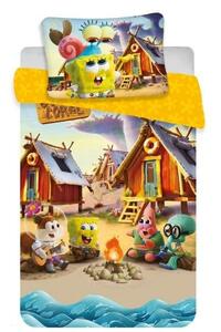 Lenjerie de pat Sponge Bob (Foc de tabără) pentru copii