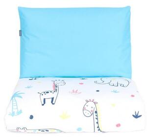 Lenjerie de pat Animale de safari (albastru) pentru copii