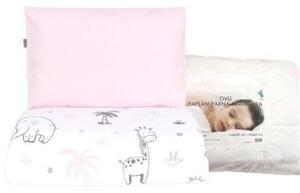Set lenjerie de pat cu animale de safari (roz)