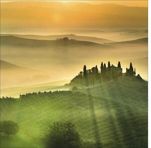Tablou sticlă Peisaj din Toscana 50x50 cm