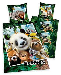Lenjerie de pat Animale din junglă (selfie)
