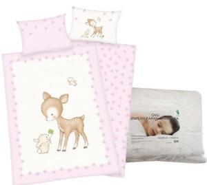 Set lenjerie de pat Căprioară (roz) pentru copii