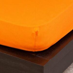 Cearșaf Jersey cu elastic 140/160x200 cm (portocaliu)