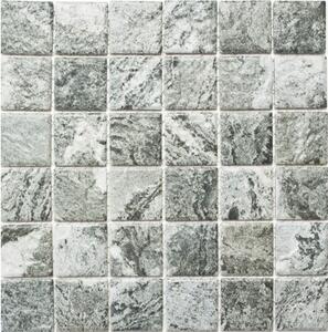 Mozaic ceramic HWA 4GY optică piatră gri 30x30 cm