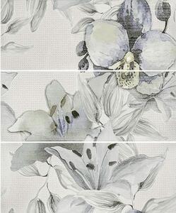 Decor faianță Viola, motiv flori, verde 50x60 cm