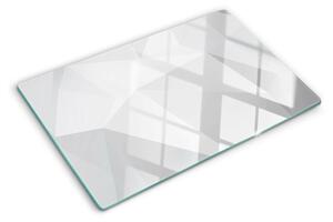 Tocător din sticlă Forme geometrice în nuanțe de gri