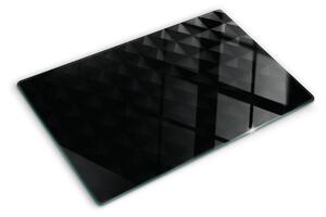 Tocător de bucătărie Modele geometrice în nuanțe de negru