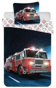 Lenjerie de pat Mașină de pompieri (sirenă) pentru copii