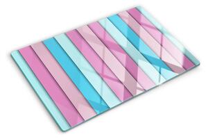 Tocător din sticlă Geometrie în culori pastelate