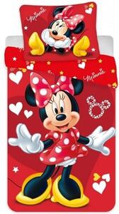 Lenjerie de pat Minnie Mouse (roșie) pentru copii