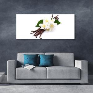 Tablou pe panza canvas Vanilie Floral Maro Alb