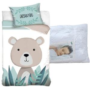 Set lenjerie de pat Ursuleț (dream big) pentru copii