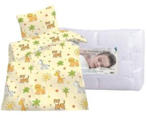 Set lenjerie de pat Animale mici (galben) pentru copii