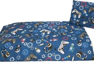 Lenjerie de pat Gamer (albastru) pentru copii