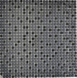 Mozaic sticlă CUBA 01B negru 30,5x30,5 cm