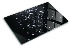 Tocător sticlă Bule de cristal pe fundal negru