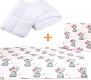 Set lenjerie de pat Ursuleț (roz) pentru copii