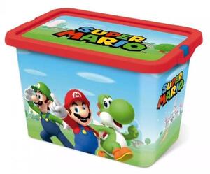 Cutie depozitare jucării cu capac Super Mario 7 l