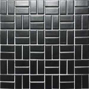 Mozaic piscină ceramic CWM 08BM negru 30x30 cm