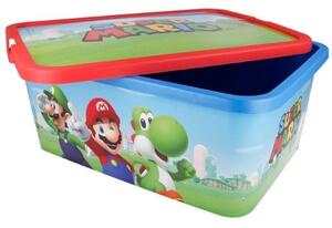 Cutie depozitare jucării cu capac Super Mario 13 l
