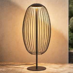 Lucande Lampa de exterior cu LED Richi, negru, înălțime 90 cm, IP44, Negru, Metal, Modern