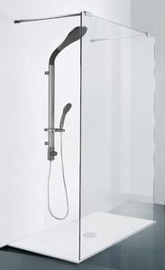 Perete duș tip walk-in Sanotechnik Sanoflex Freedom I, 117x195 cm, sticlă securizată transparentă