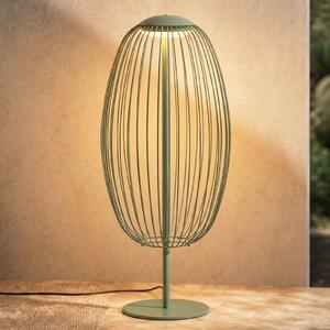 Lucande Lampa de exterior cu LED Richi, verde, înălțime 90 cm, IP44, Verde, Metal, Modern