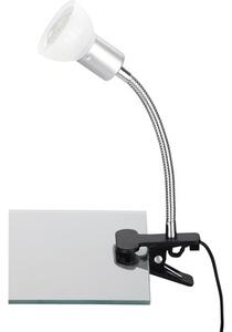 Lampă de birou Ledo GU10 3W, bec LED inclus, argintiu/alb