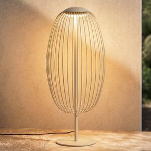 Lucande Lampa de exterior cu LED Richi, bej, înălțime 90 cm, IP44, Bej, Metal, Modern