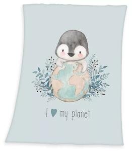 Pachet lenjerie de pat Pinguin (planeta) pentru copii
