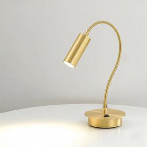 Cremasco Lampa de masă 7538, alamă satinată, reglabilă, GU4-MR11, Auriu / Alamă, Camera de zi / sufragerie, Alamă, Modern