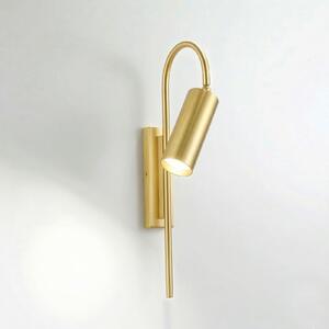 Cremasco Aplică de perete 7537, alamă satinată, alamă, GU10, reglabil, Auriu / Alamă, Camera de zi / sufragerie, Alamă, Modern