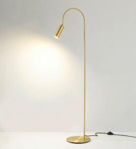 Cremasco Lampadar 7539, alamă satinată, alamă, GU10, Auriu / Alamă, Camera de zi / sufragerie, Alamă, Modern