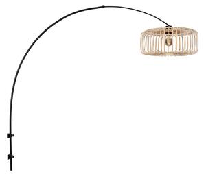 Steinhauer Aplică de perete Sparkled Light 4151ZW, negru/bambus natural, E27, Negru, Camera de zi / sufragerie, Metal