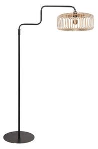 Steinhauer Lampadar Bloeba, negru/bambus natural, înălțime 150 cm, Negru, Camera de zi / sufragerie, Metal