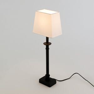 Holländer Lampa de masă PALMARIA, alb-negru, înălțime 52 cm, metal, E14, Negru, Camera de zi / sufragerie, Aluminiu