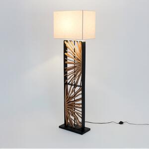 Holländer Lampadar MONTE ISOLA, natur/bej, înălțime 160 cm, lemn/textil, Bej, Camera de zi / sufragerie, Lemn