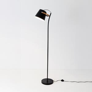 Holländer Lampadar ESPERTO, negru, înălțime 143 cm, metal, E27, Negru, Camera de zi / sufragerie, Metal