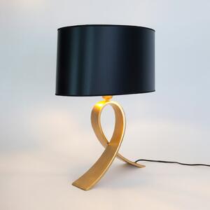 Holländer Lampa de masă CICLO OVAL, negru/auriu, 52 cm, metal/plastic, Negru, Camera de zi / sufragerie, Metal, Modern
