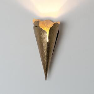 Holländer Aplică de perete GINGKO QUATTRO, aurie, înălțime 31 cm, metal, G9, reglabil, Auriu / Alamă, Camera de zi / sufragerie, Metal