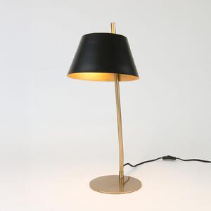 Holländer Lampa de masă ADEA, negru/auriu, înălțime 61 cm, metal, E27, Auriu / Alamă, Camera de zi / sufragerie, Metal, Modern