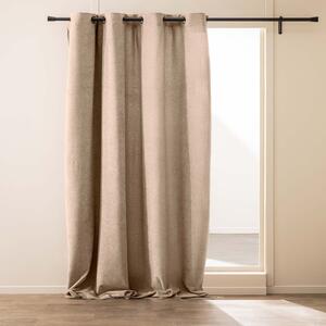 Draperie maro deschis din material bouclé 140x260 cm Winona – douceur d'intérieur