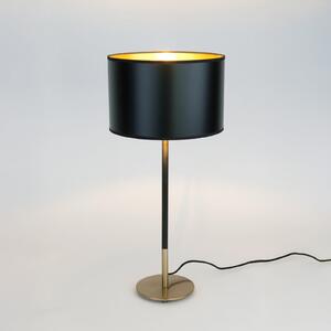 Holländer Lampa de masă ENZIO, negru/auriu, înălțime 59 cm, metal/plastic, Negru, Camera de zi / sufragerie, Metal, Modern