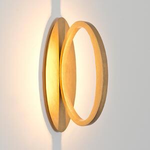 Holländer Aplică de perete LED ASTERISCO OVAL, auriu, 45 cm, metal, dimabil, reglabil, Auriu / Alamă, Camera de zi / sufragerie, Metal, Modern