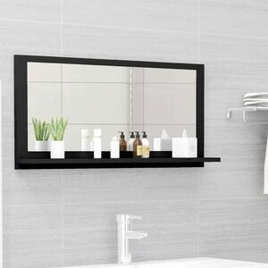 Oglindă de baie, negru, 80 x 10,5 x 37 cm, PAL
