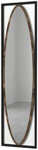Oglinda decorativa Luppi, Talon, 39 x 151 cm, negru/walnut