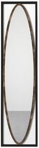 Oglinda decorativa Luppi, Talon, 39 x 151 cm, negru/walnut